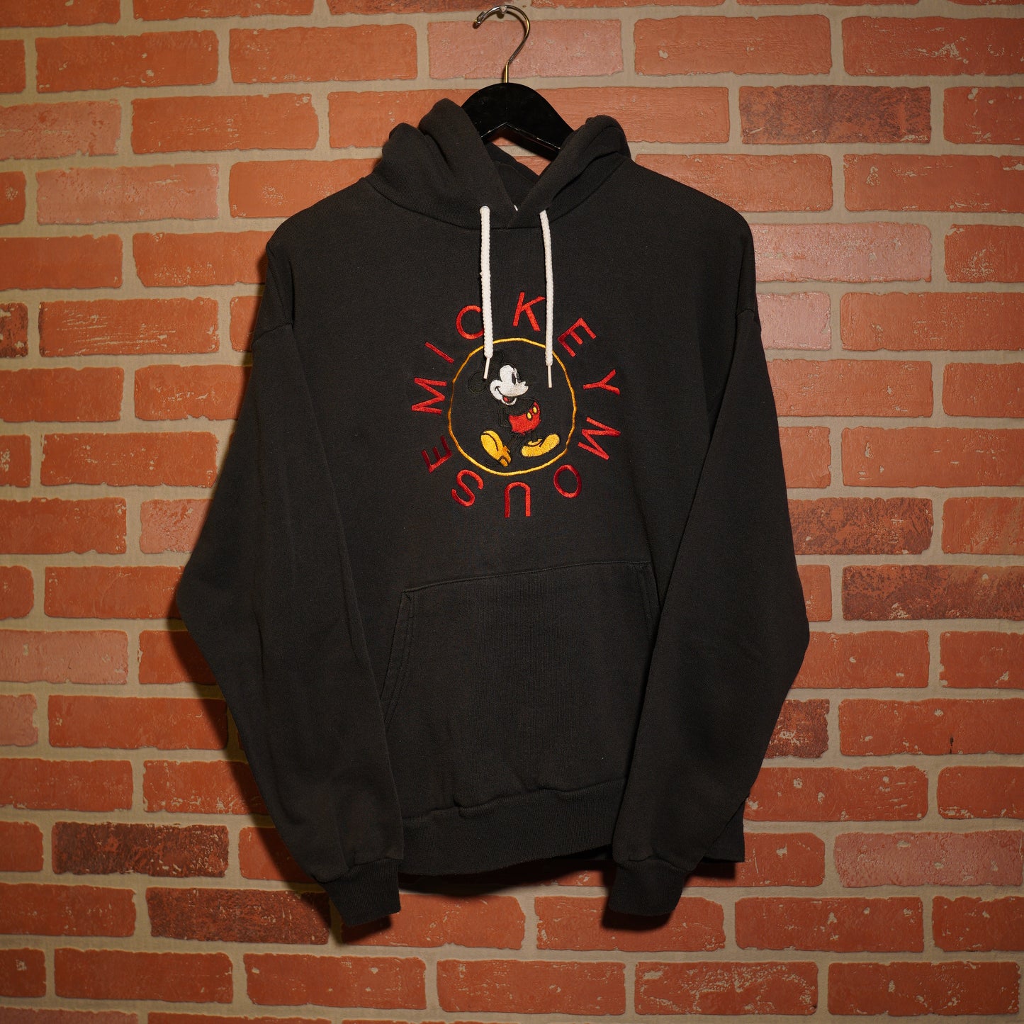 VTG Mickey Mouse Embroidered Circle Logo Hoodie