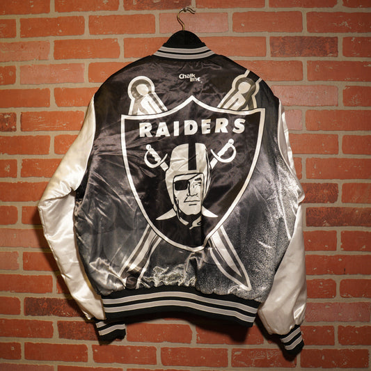 VTG Chalk Line NFL Oakland Raiders Satin Jacket