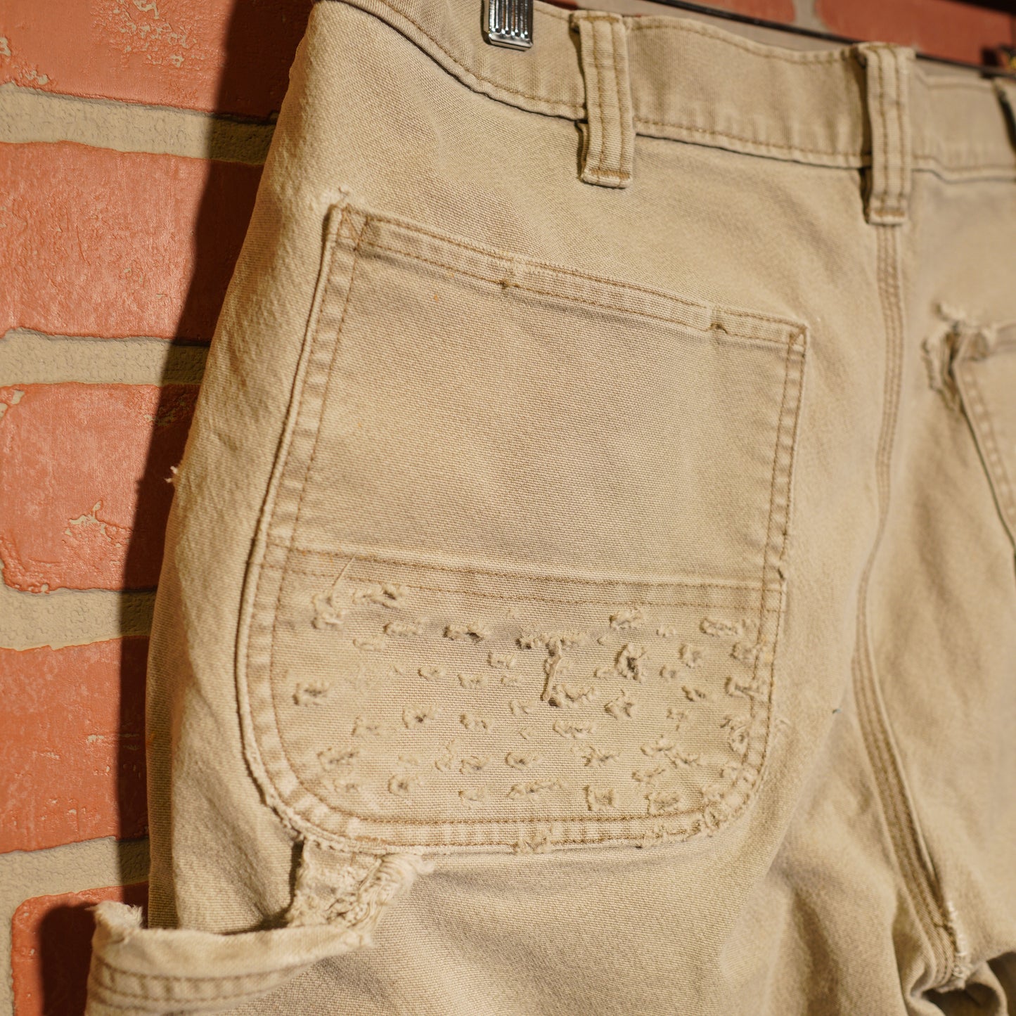 VTG Custom Carhartt Distressed & Patched Grey Pants
