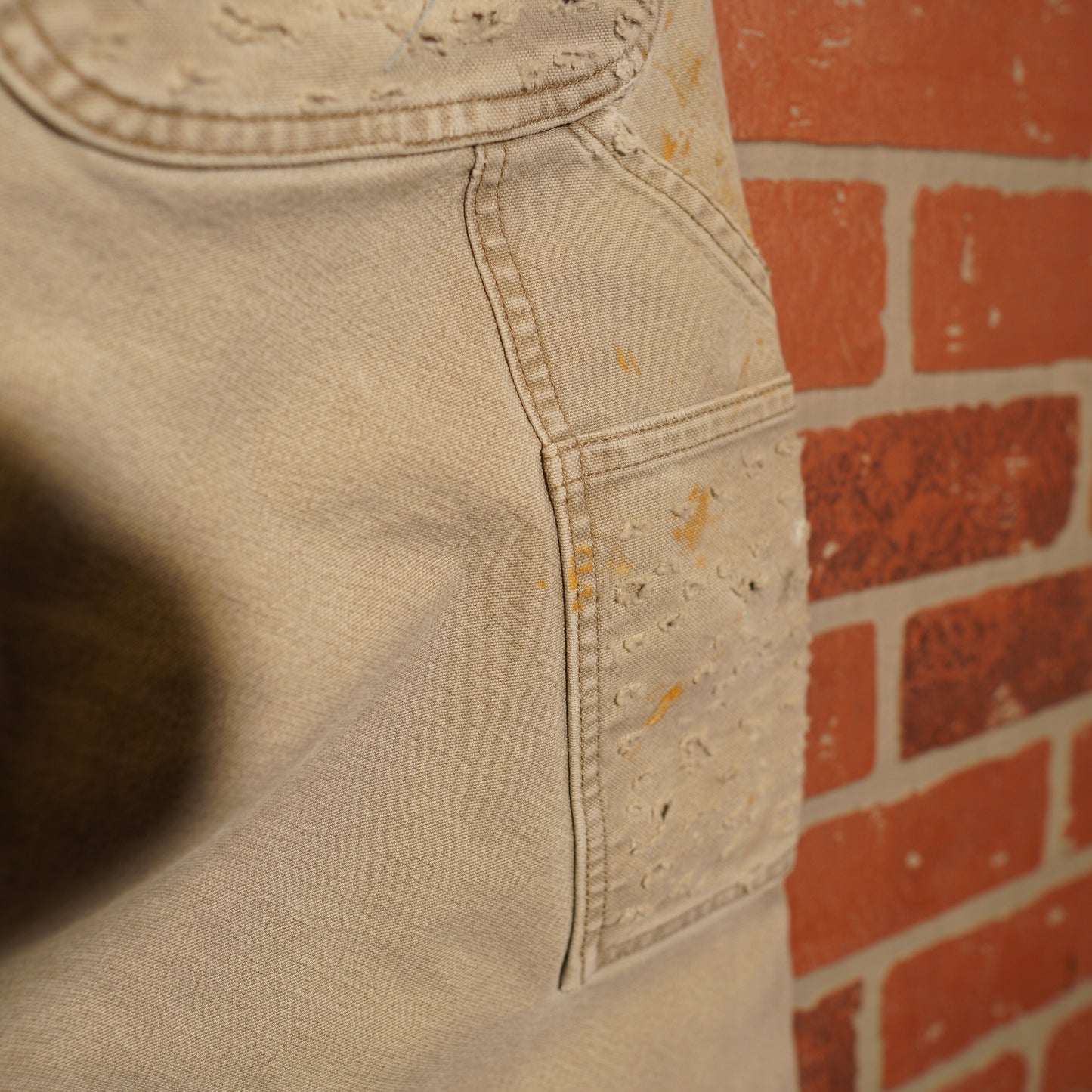 VTG Custom Carhartt Distressed & Patched Grey Pants