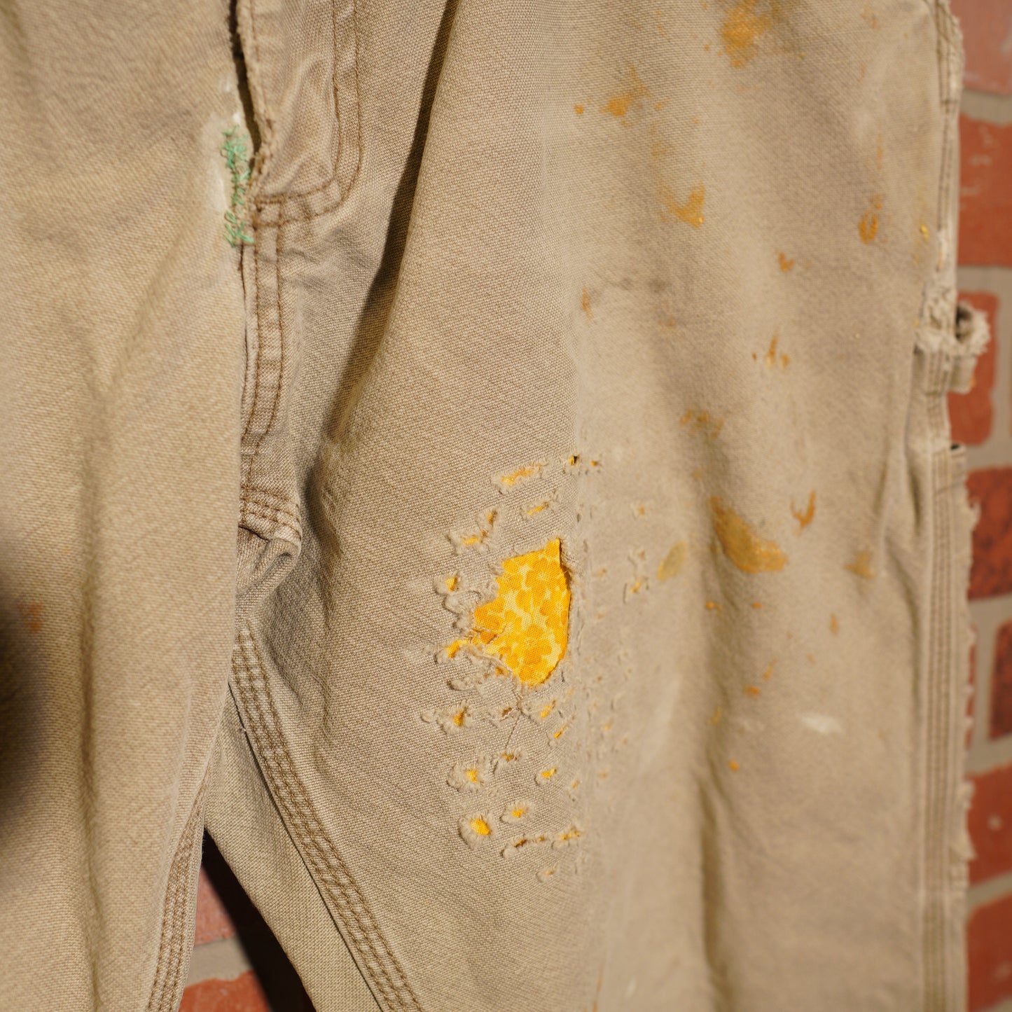 VTG Custom Carhartt Distressed & Patched Grey Pants