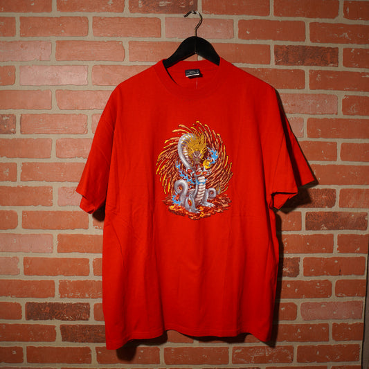 VTG Y2K Dragon Red Tee