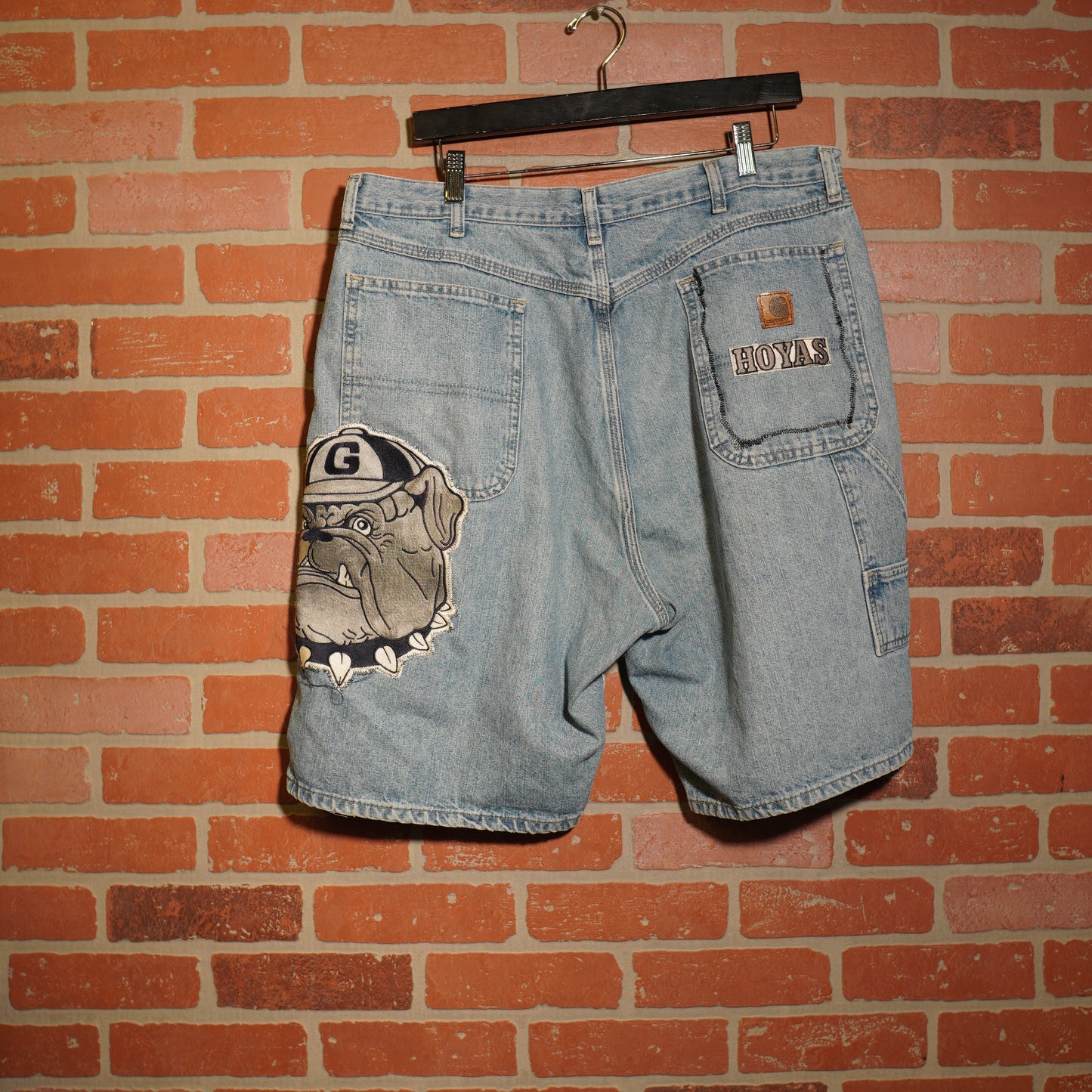 VTG Carhartt Georgetown Hoyas Denim Jean Shorts