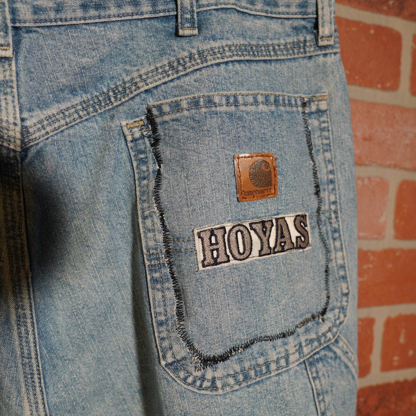 VTG Carhartt Georgetown Hoyas Denim Jean Shorts