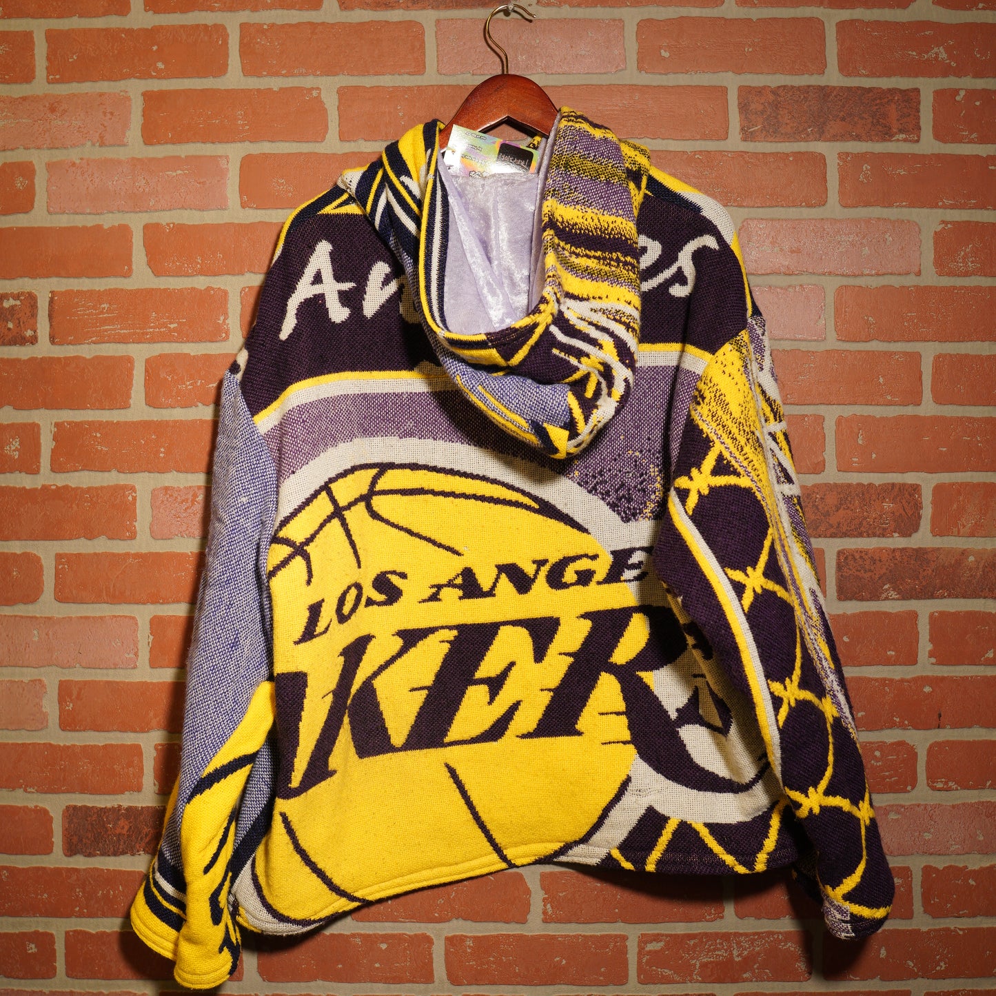 Trevs1of1 1990's Custom Los Angeles Lakers Tapestry Hoodie