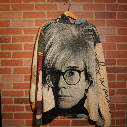 Trevs1of1 Custom Andy Warhol Tribute To Life Tapestry Hoodie