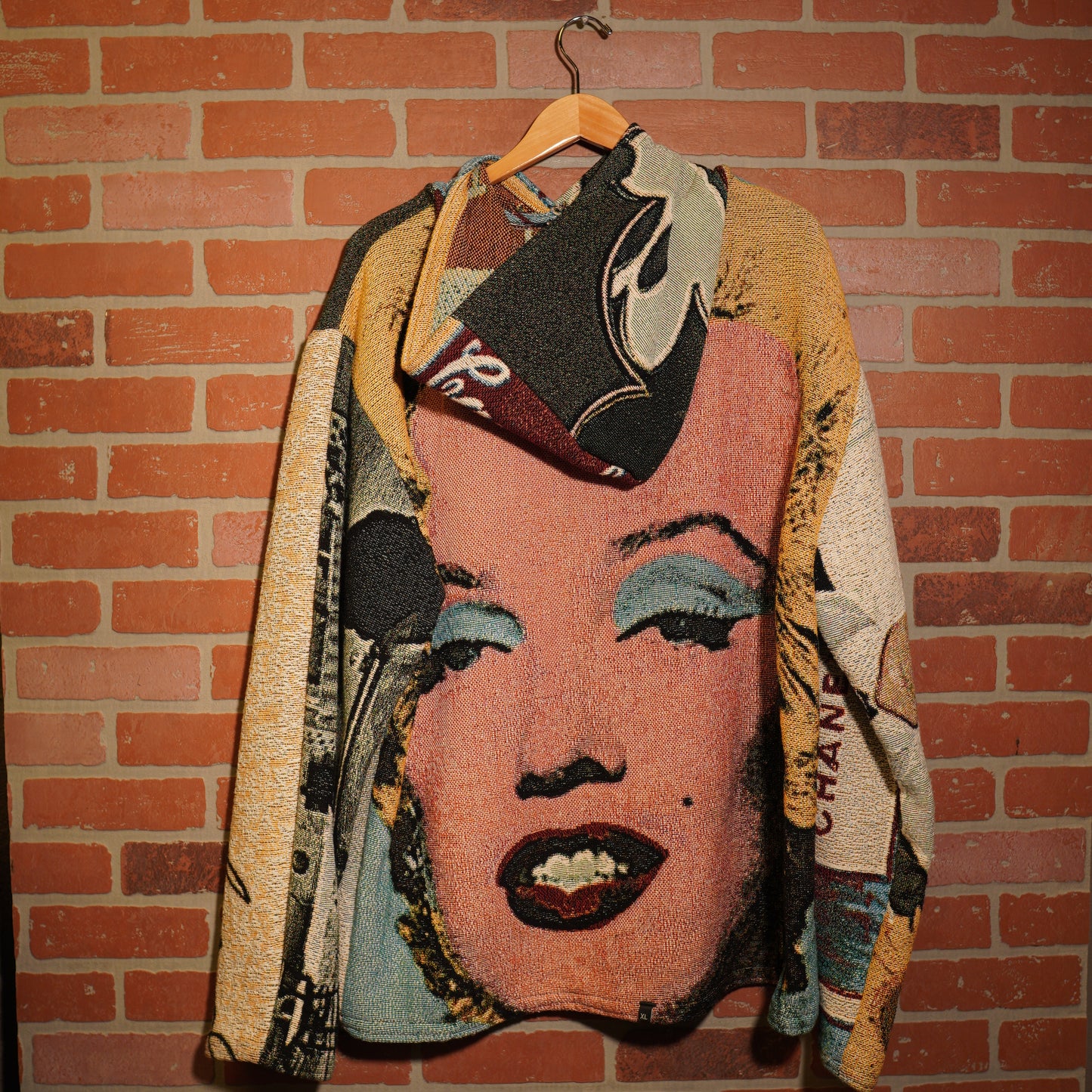 Trevs1of1 Custom Andy Warhol Tribute To Life Tapestry Hoodie