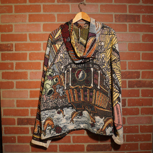 Trevs1of1 1990's Vintage Grateful Dead Ship Of Fools Multi Color Tapestry Hoodie