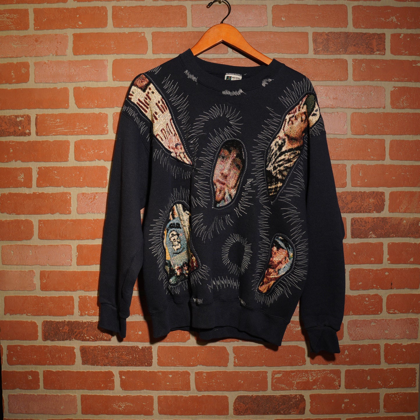 Trevs1of1 Custom Mac Miller Navy Crewneck