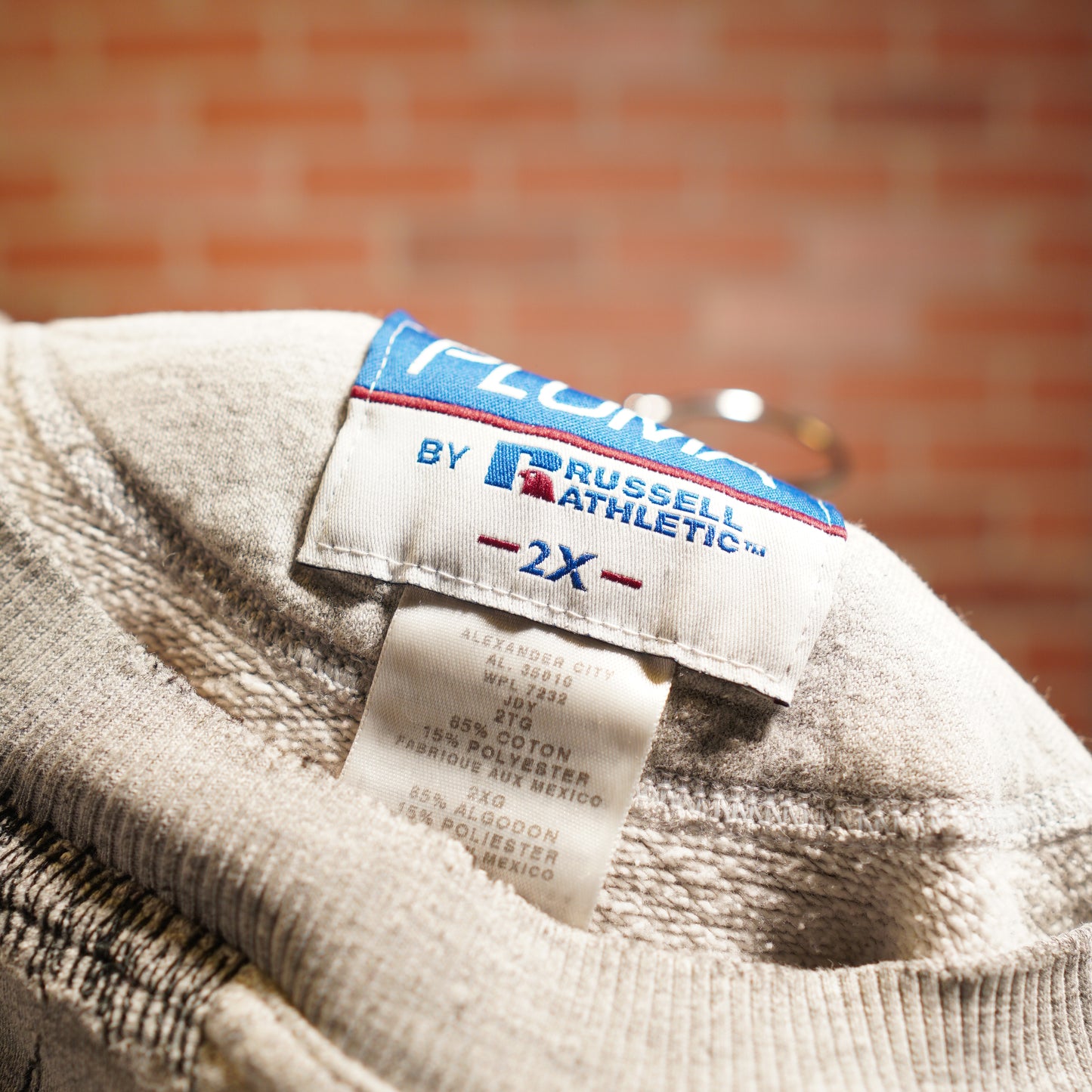 Trevs1of1 Custom Mac Miller Chain-Stitched Grey Crewneck