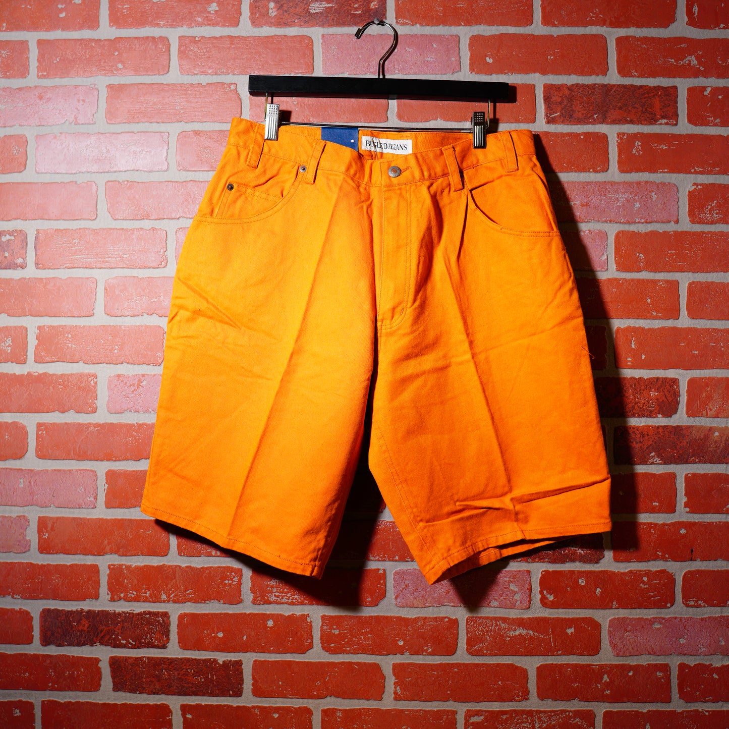 VTG DS Bugle Boy Loose Fit Orange Denim Jean Shorts