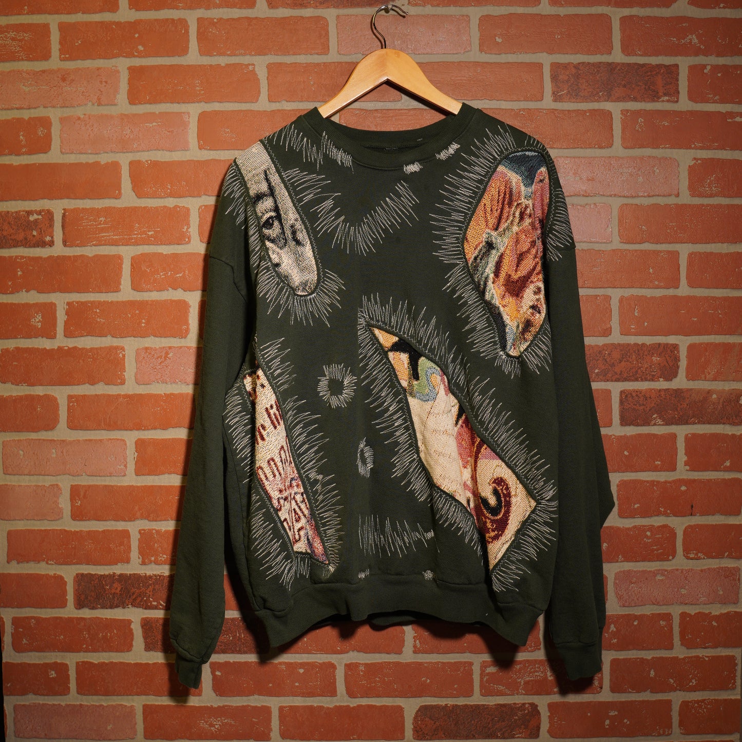 Trevs1of1 Custom Mac Miller Green Crewneck