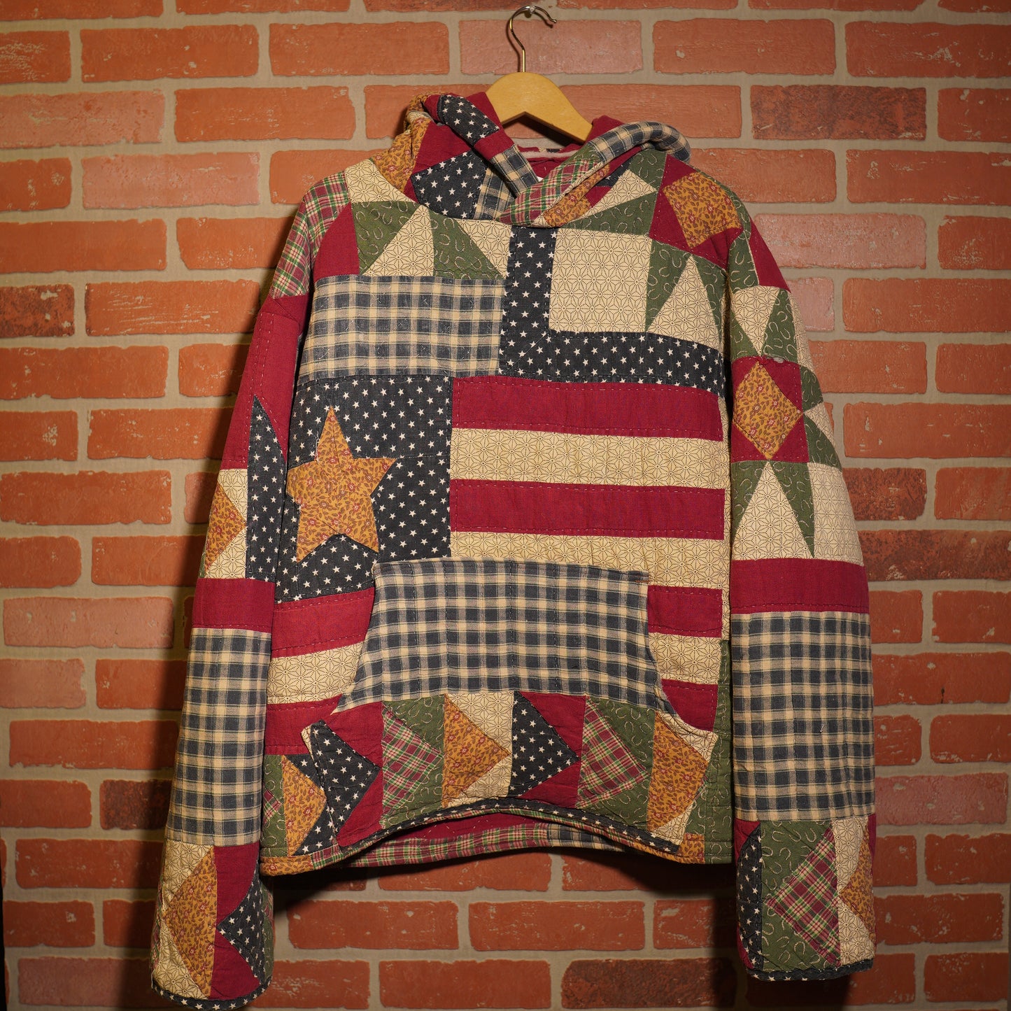 Trevs1of1 Custom Flag Quilt Hoodie & Shorts Set