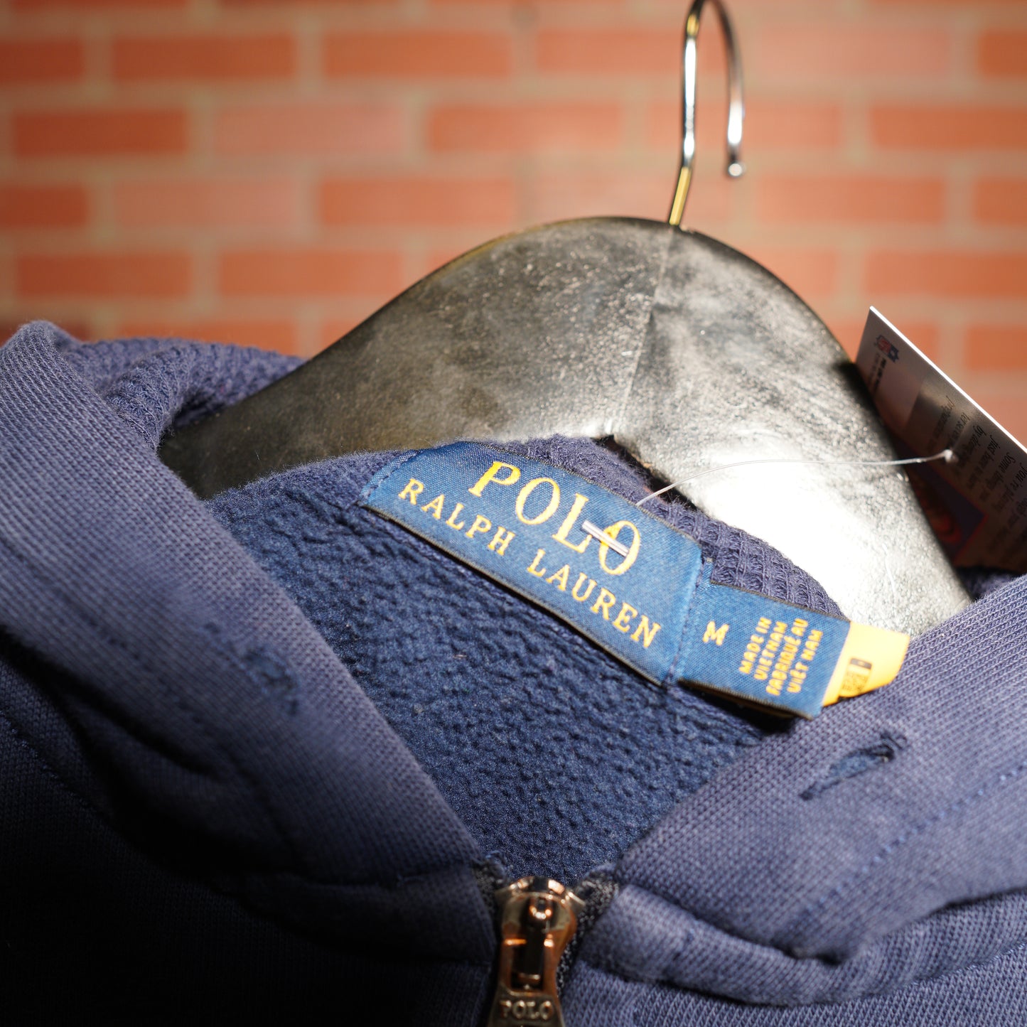 VTG Polo Ralph Lauren White Horse Navy Zip-Up Hoodie