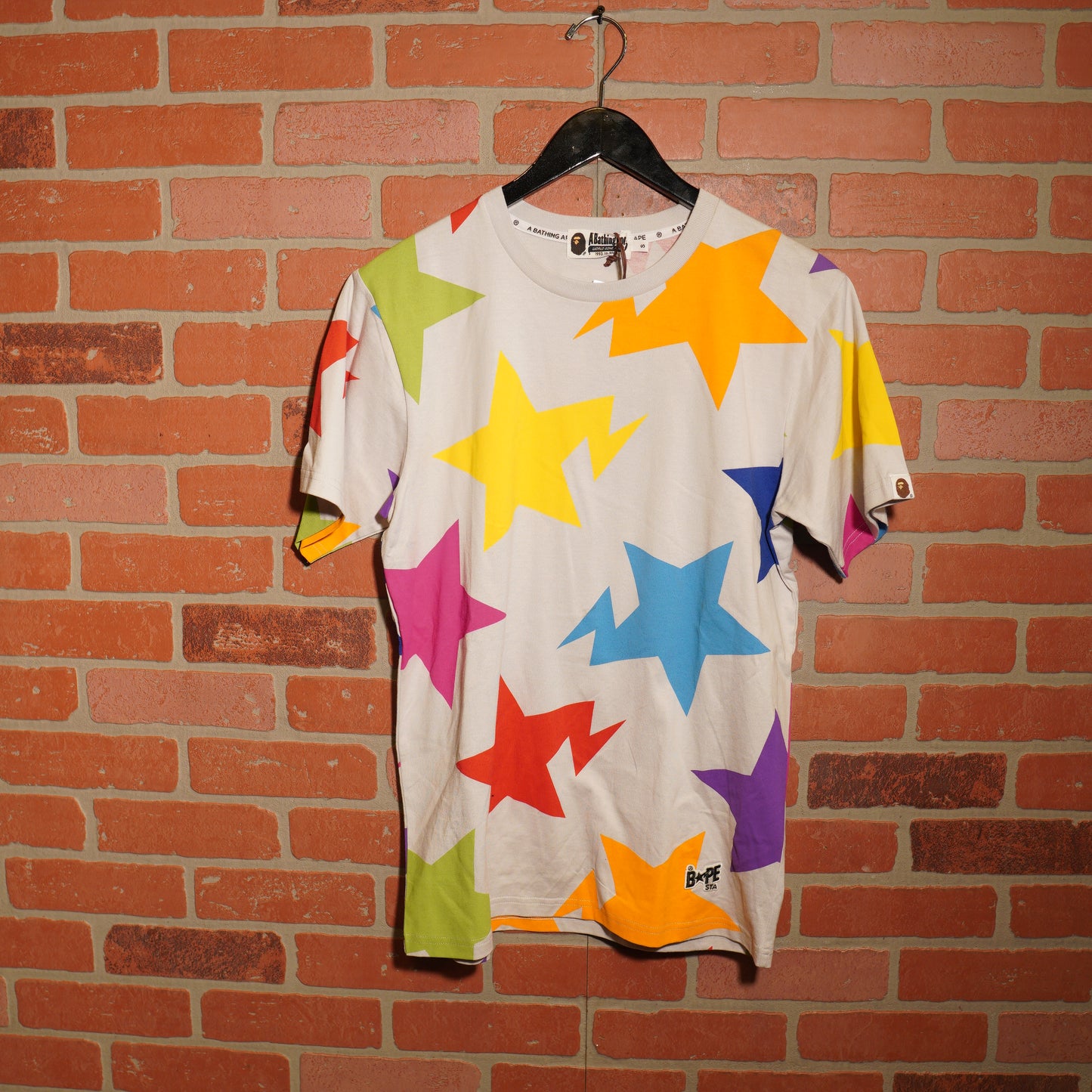 Bape A Bathing Ape Rainbow Stars Tee