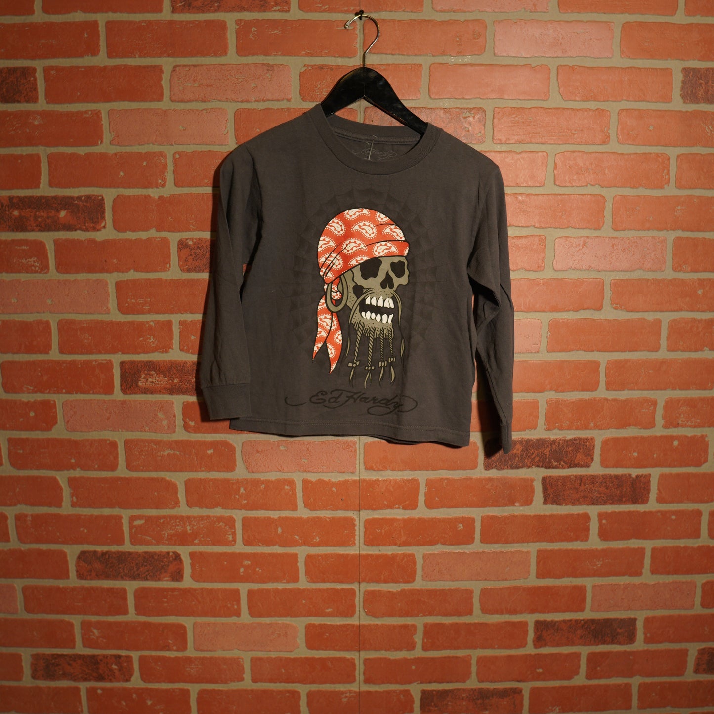 VTG Y2K Ed Hardy Cropped L/S Tee
