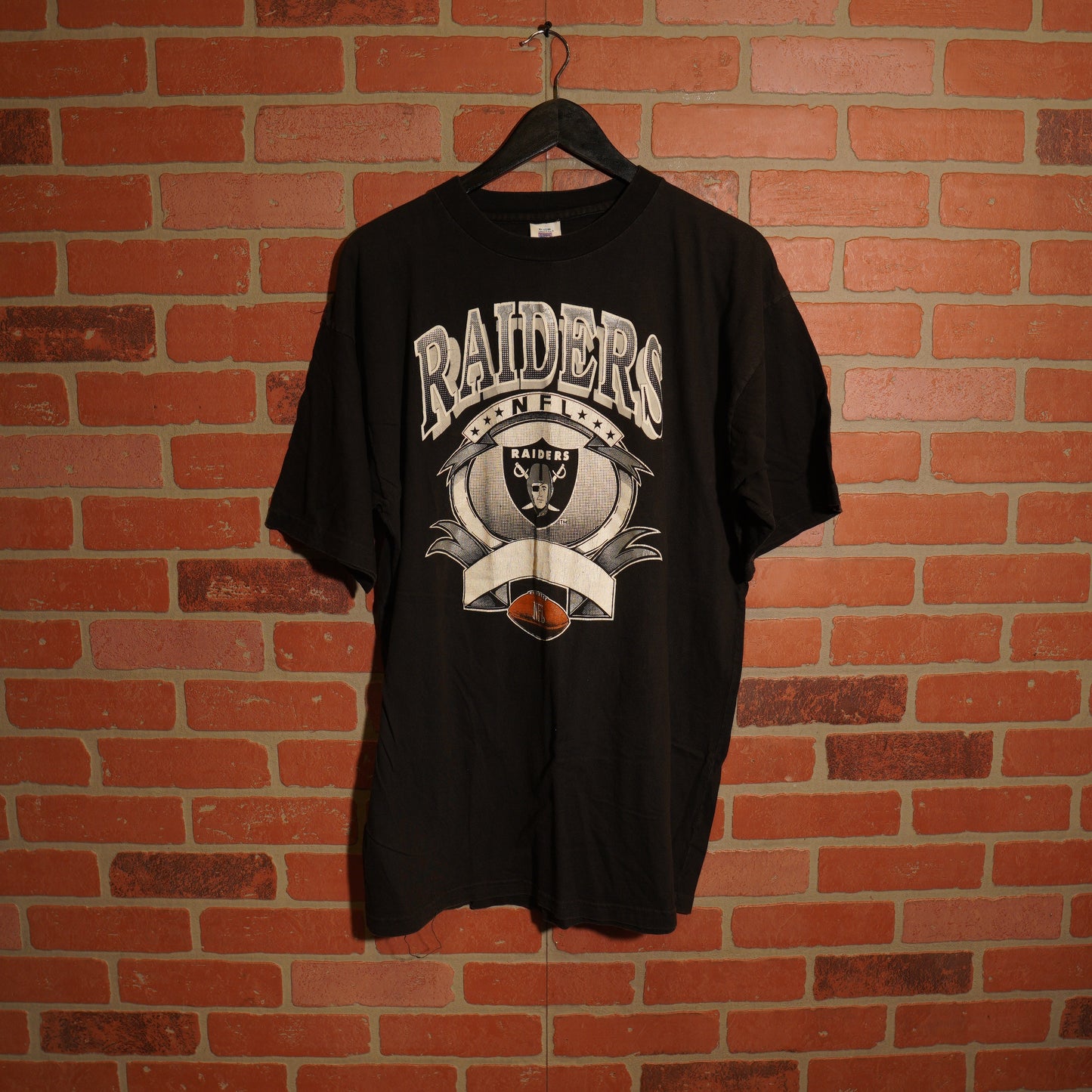 VTG NFL Oakland Raiders Football Logo Tee