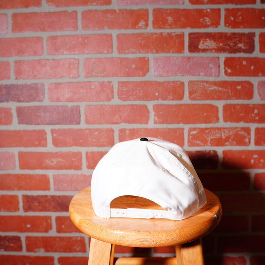 Yesterday's Fits Monogram Logo White Snapback Hat