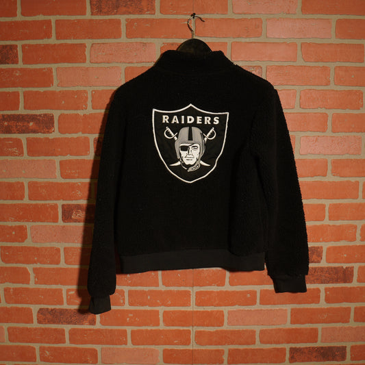 VTG Oakland Raiders Black Fleece Jacket