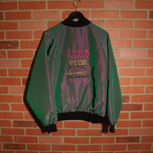 VTG Sams Town Green Satin Casino Jacket