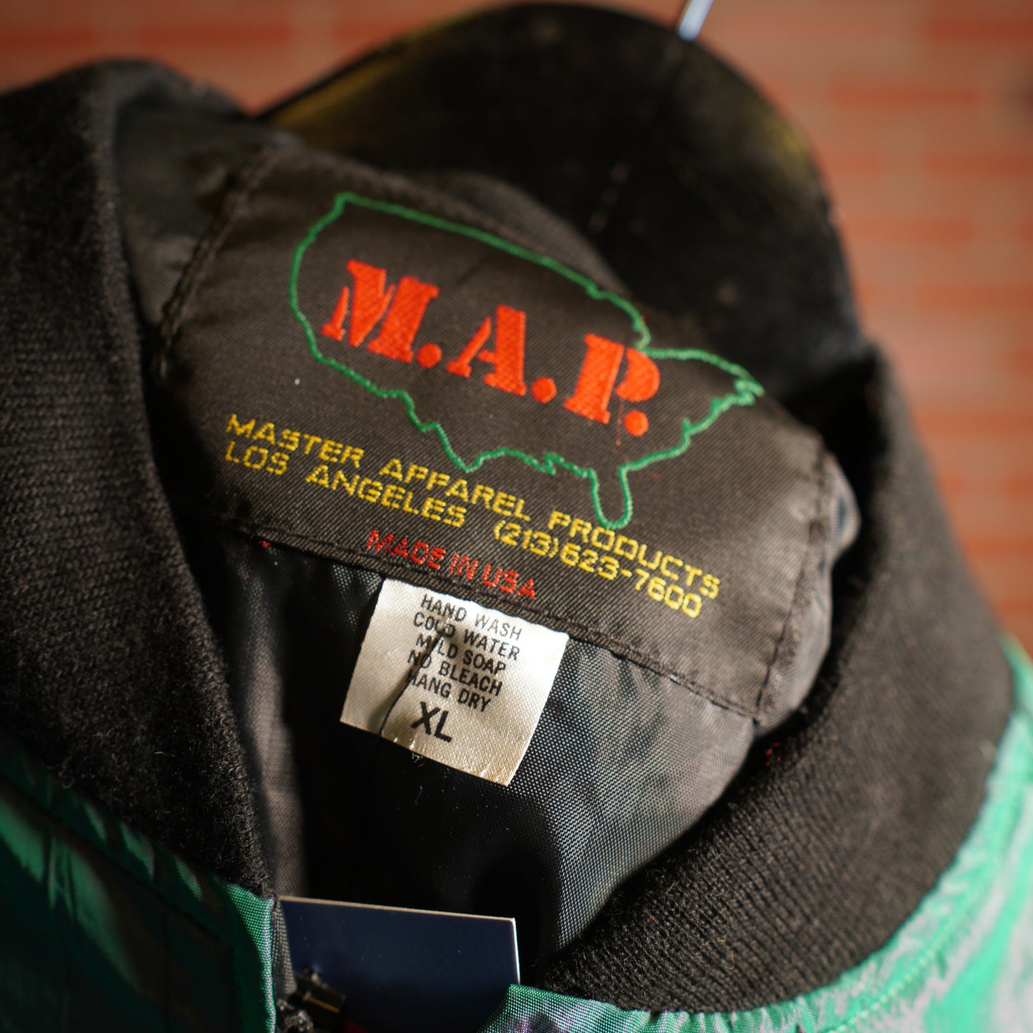 VTG Sams Town Green Satin Casino Jacket