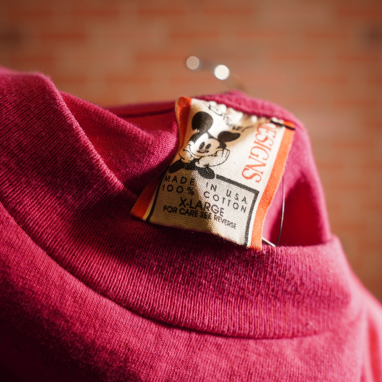 VTG Disney Designs Mickey Mouse Pink Tee