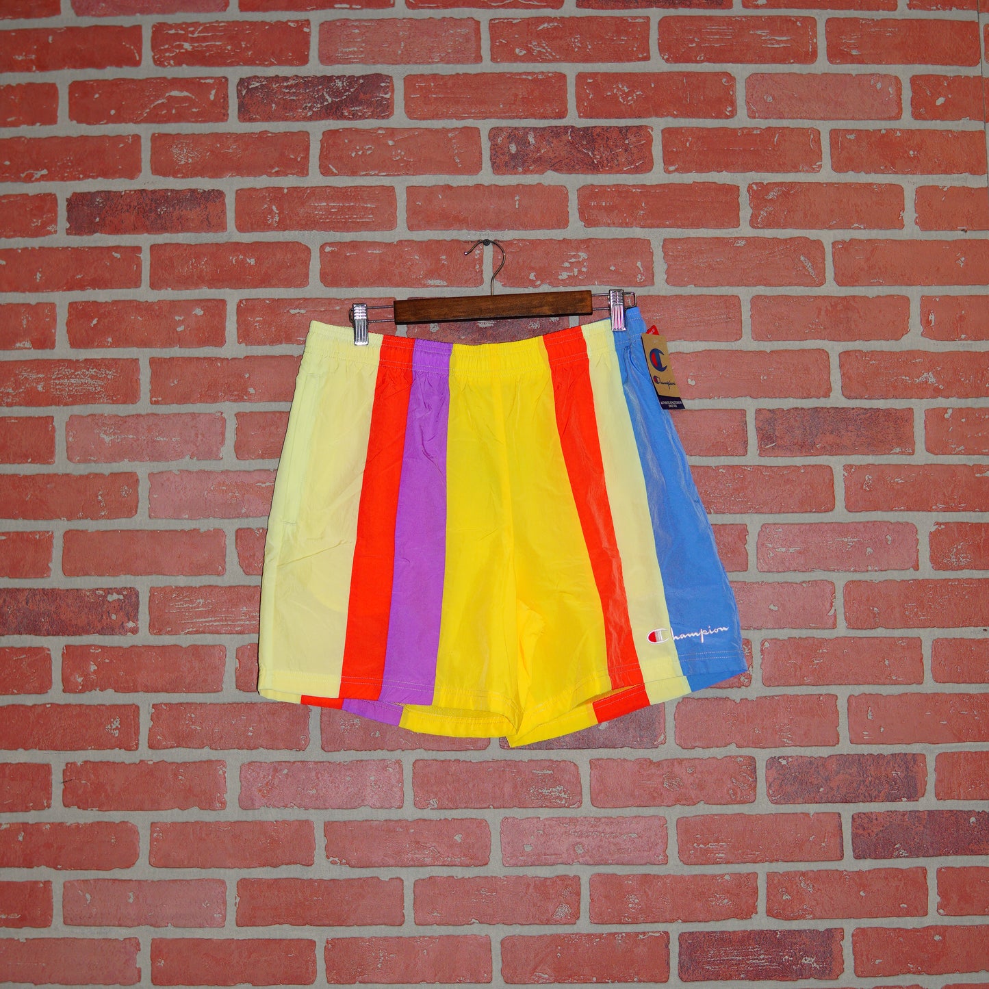 DS Champion Lime/Yellow/Red Nylon Shorts