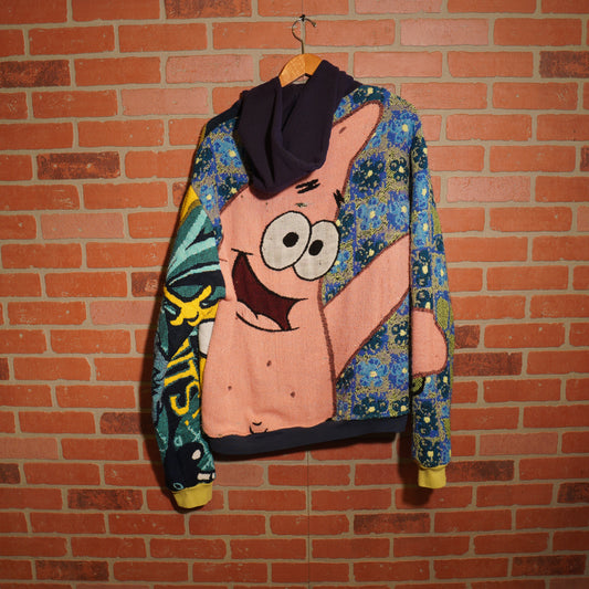 Trevs1of1 2002 Spongebob/Patrick Custom Tapestry Hoodie