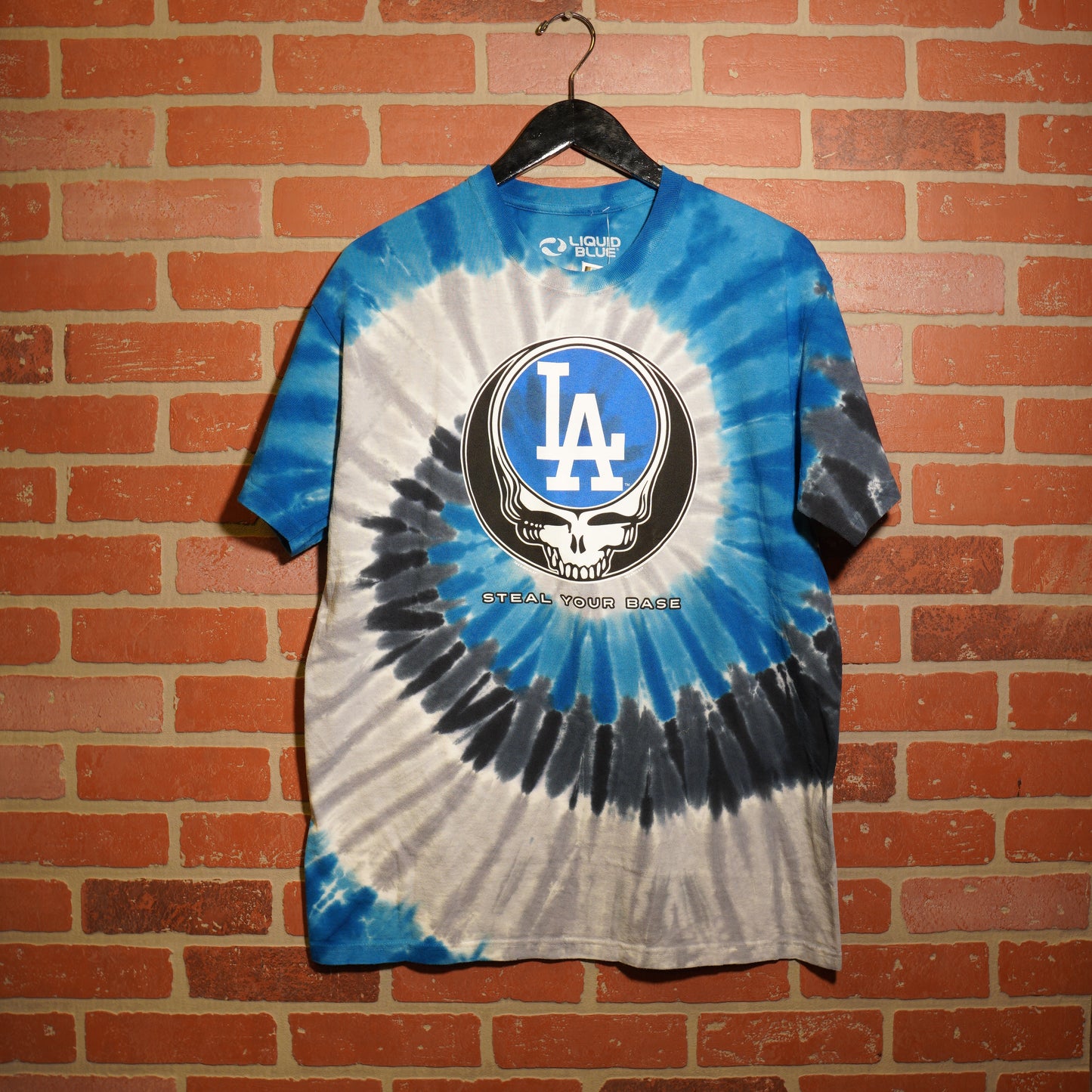 VTG Liquid Blue Grateful Dead MLB Los Angeles Dodgers Tye-Dye Tee