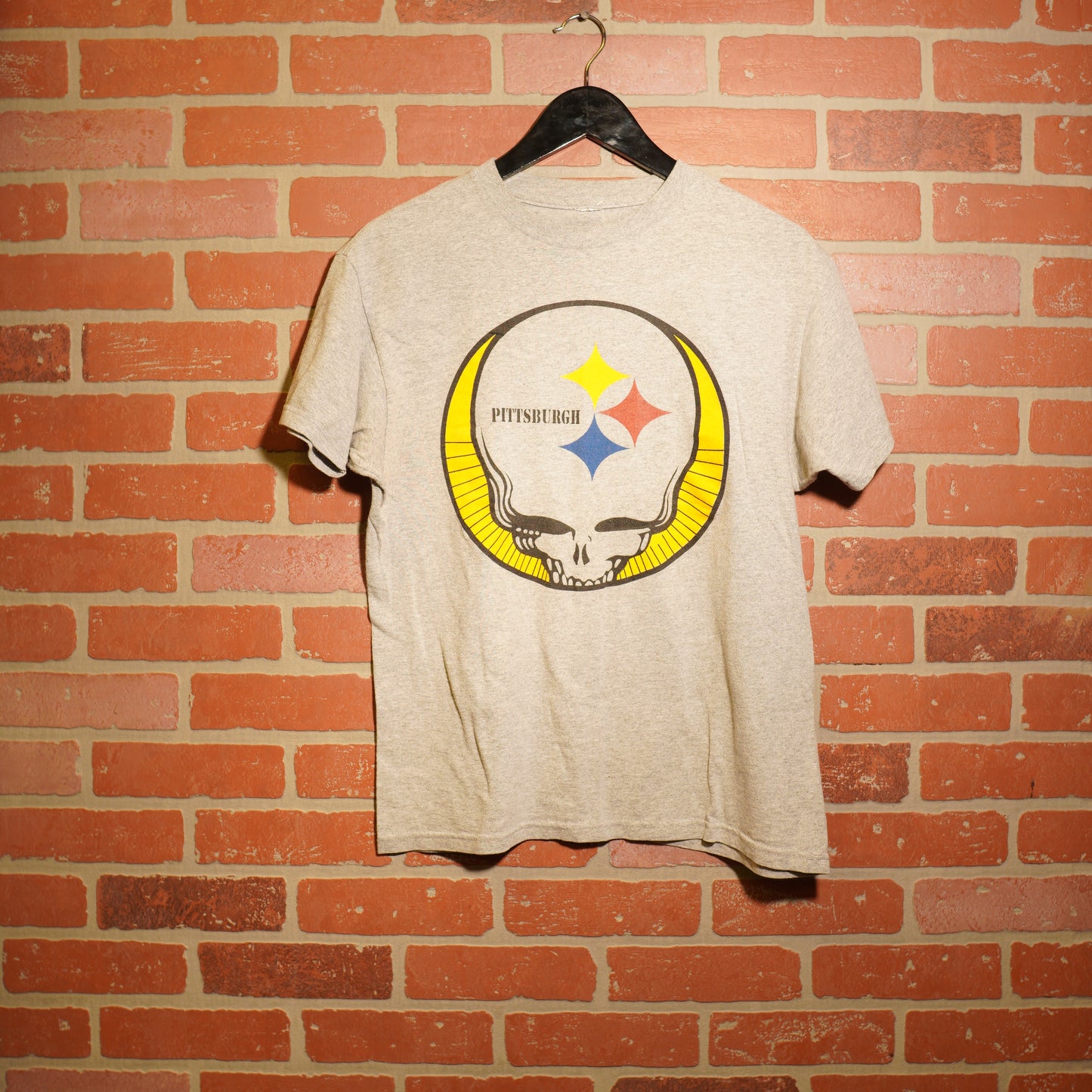 VTG Grateful Dead NFL Pittsburgh Steelers Grey Tee