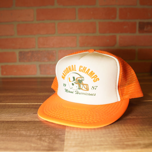 VTG 1986 Miami Hurricanes Trucker Hat