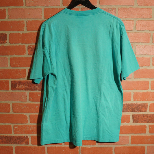 VTG Adidas Teal Embroidered Logo Tee