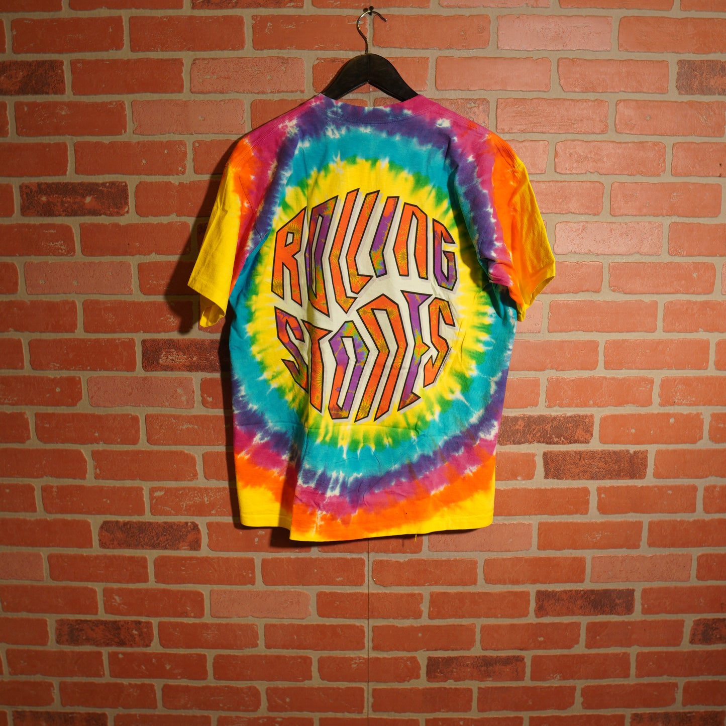VTG DS Liquid Blue Rolling Stones Logo Tye-Dye Tee