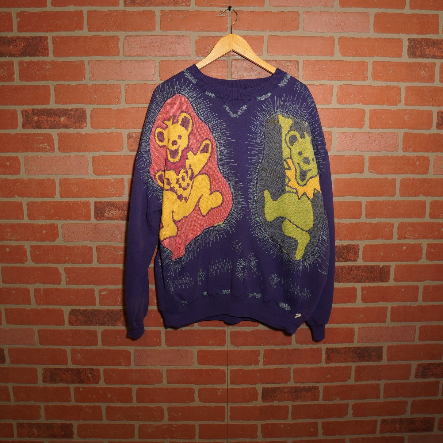 Trevs1of1 1990's Grateful Dead Dancing Bears Dark Purple Russell Crewneck