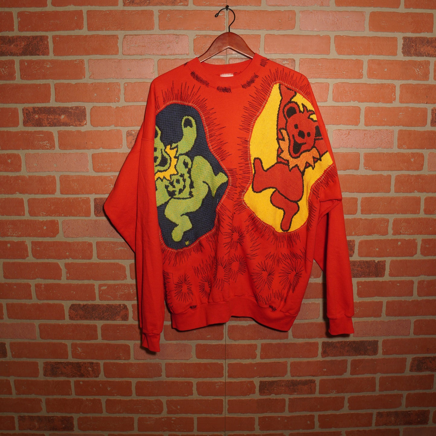 Trevs1of1 1990's Grateful Dead Dancing Bears Red Hanes Crewneck