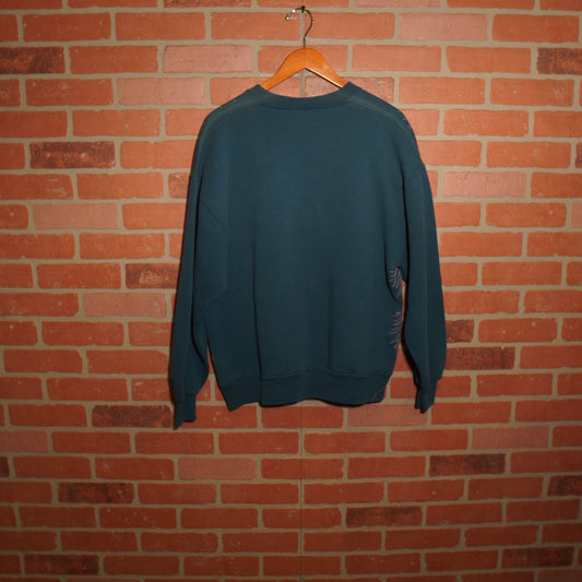 Trevs1of1 1990's Grateful Dead Dancing Bears Dark Teal Russell Crewneck