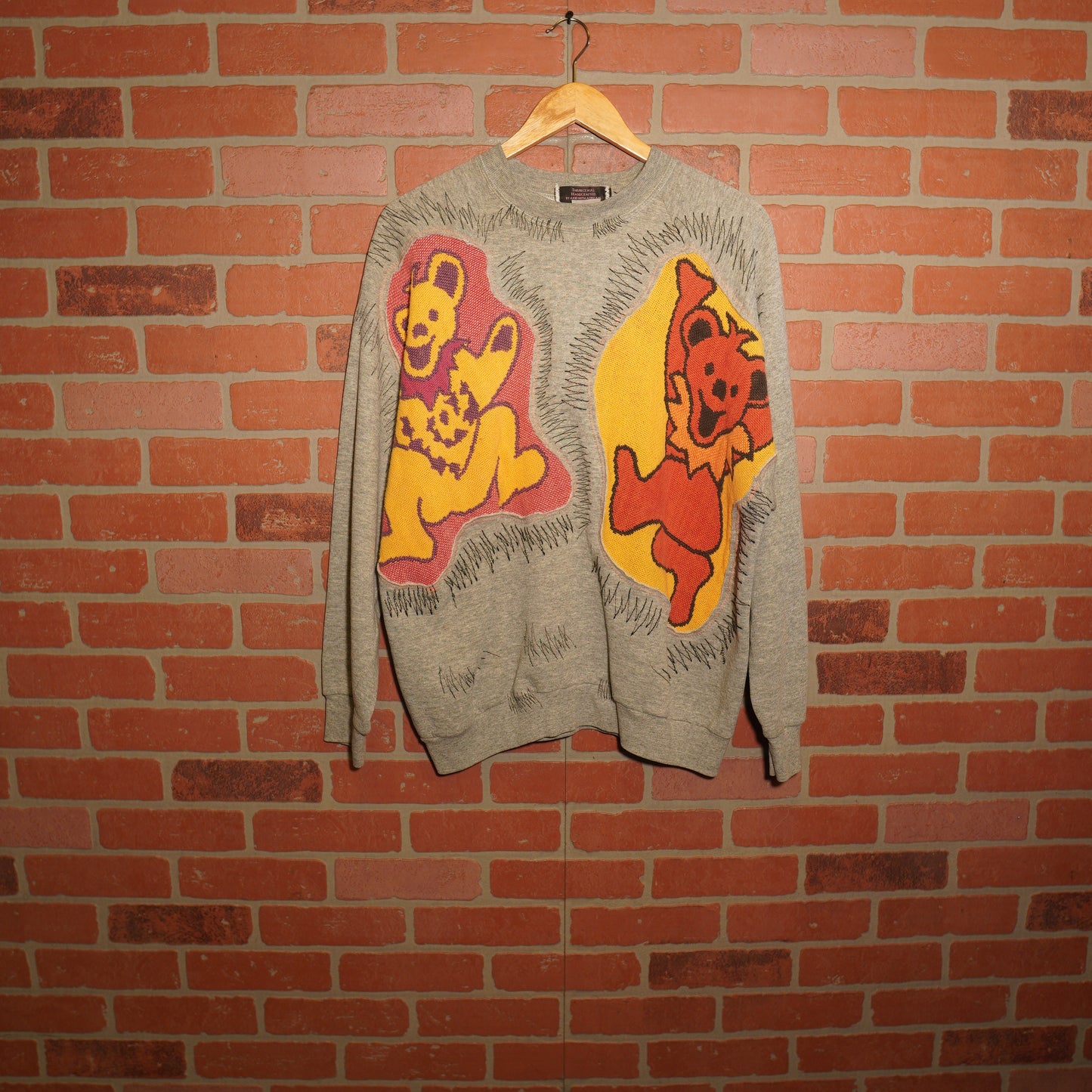 Trevs1of1 1990's Grateful Dead Dancing Bears Grey Fruit Of The Loom Crewneck