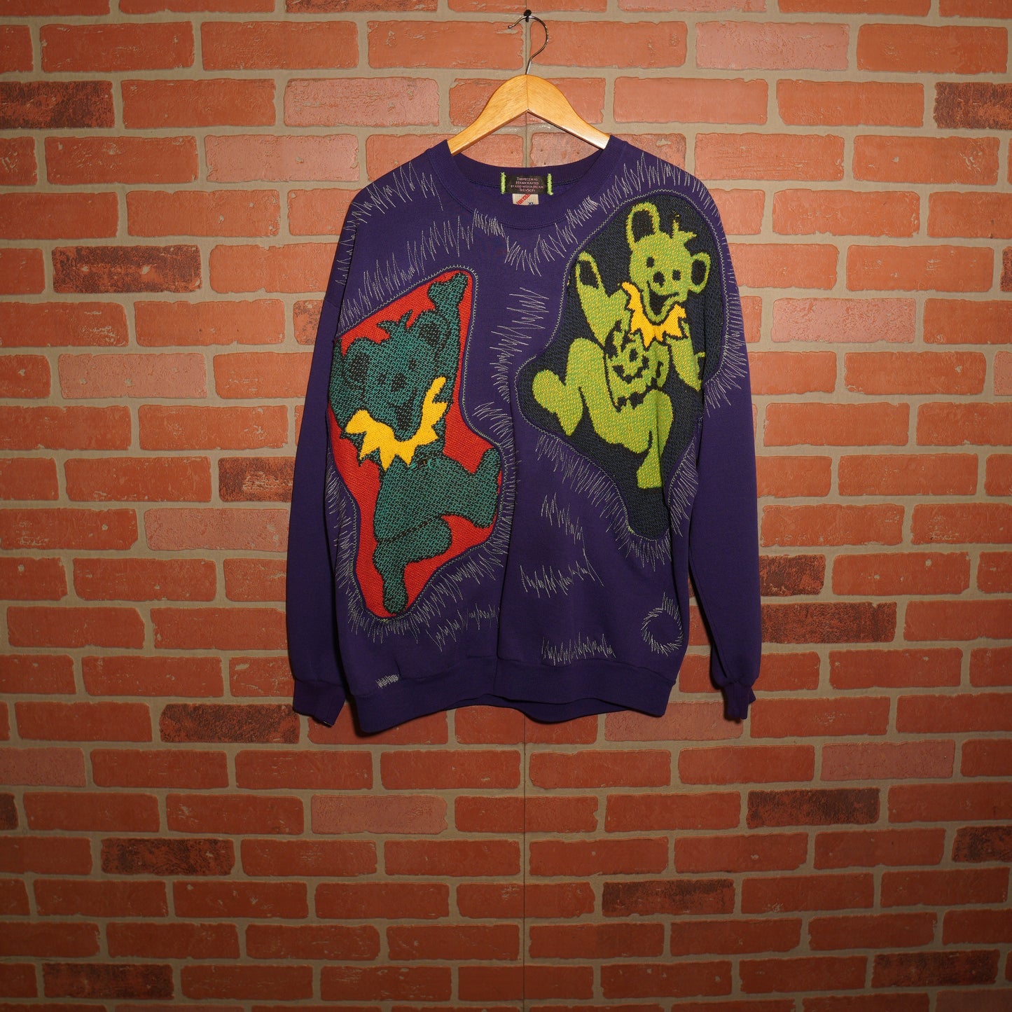 Trevs1of1 1990's Grateful Dead Dancing Bears Purple Jerzees Crewneck