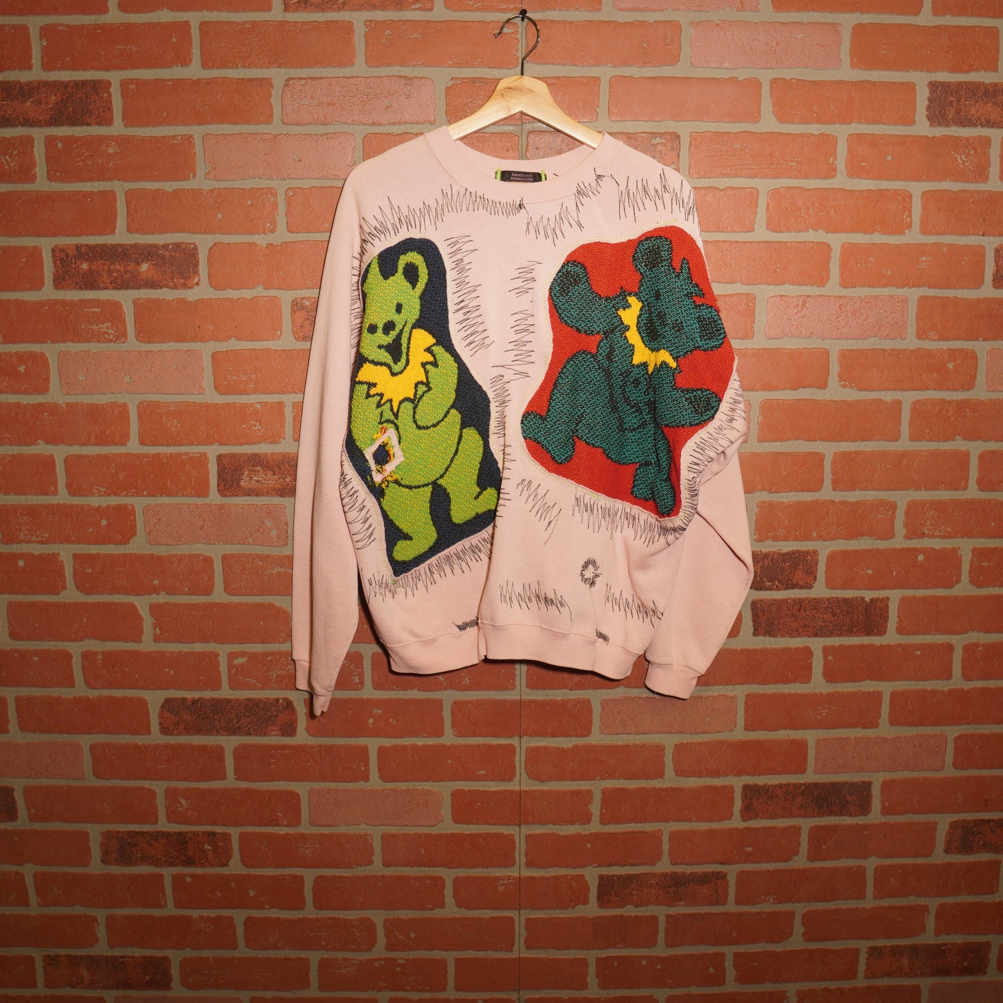 Trevs1of1 1990's Grateful Dead Dancing Bears Pink Crewneck