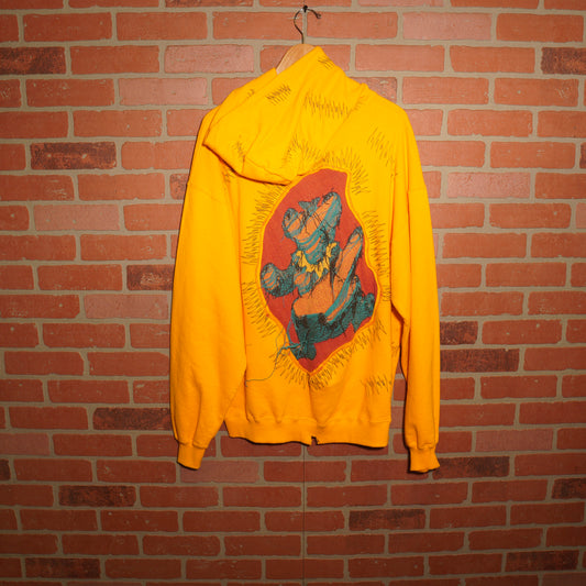 Trevs1of1 1990's Grateful Dead Dancing Bears Yellow Hoodie