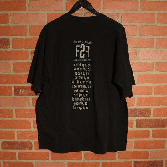 VTG 2001 Billy Joel & Elton John Face To Face Tour Tee