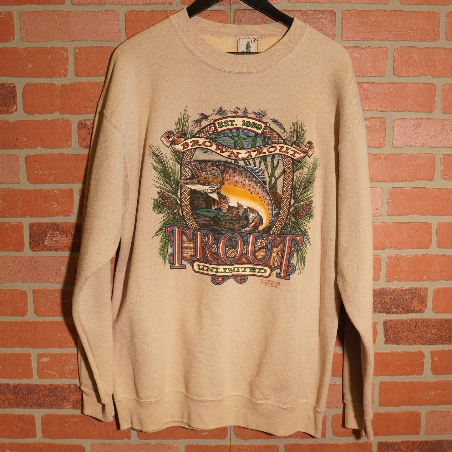 VTG 1994 Red Tail Trout Unlimited Crewneck