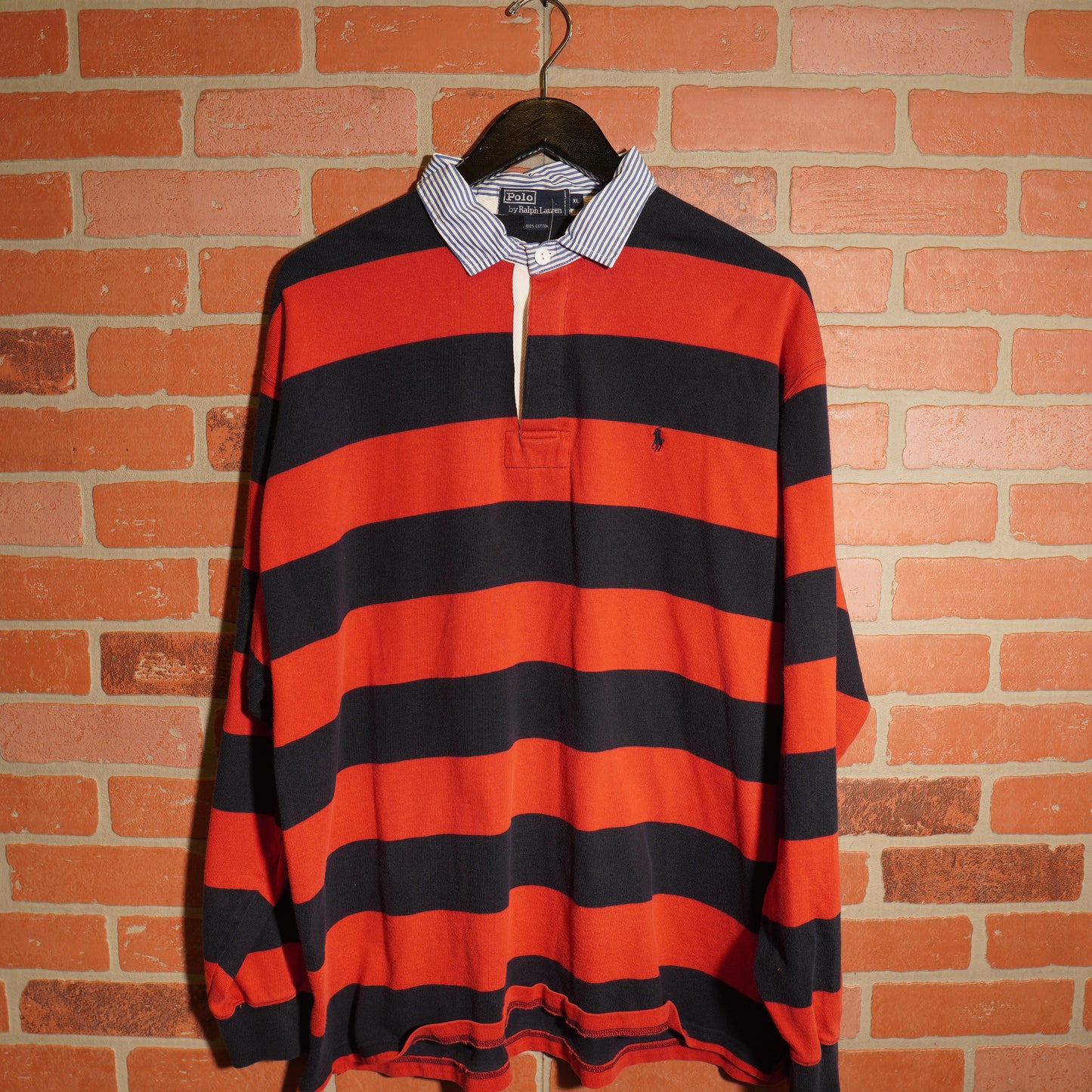 VTG Polo By Ralph Lauren Striped L/S Polo Shirt