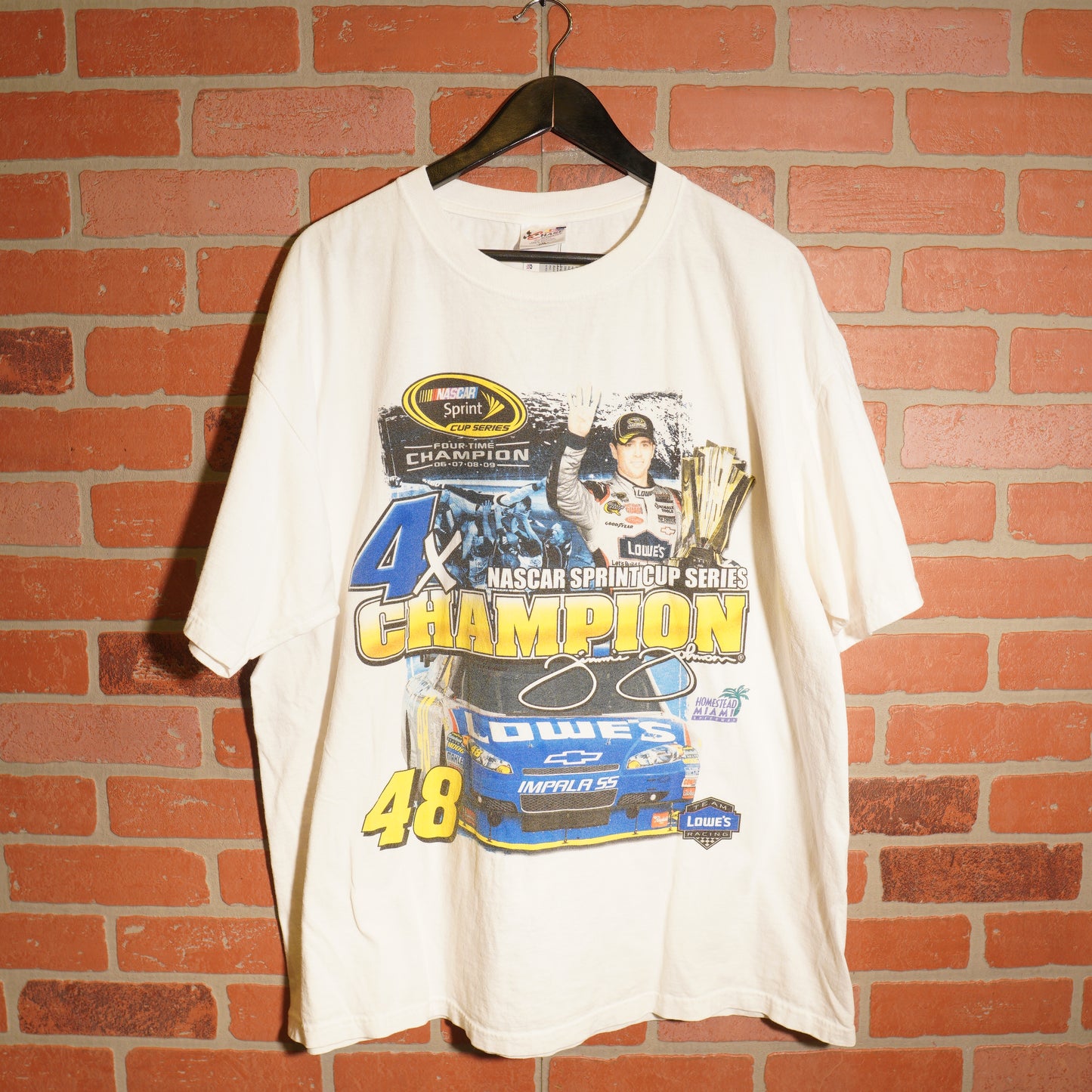 VTG Nascar Jimmie Johnson 4 Time Cup Champion Tee