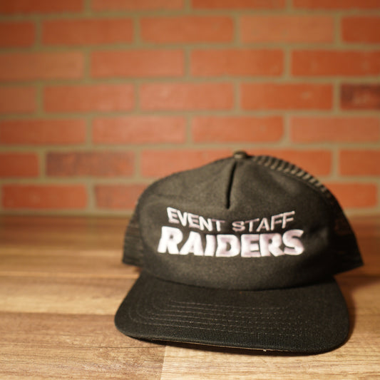 VTG NFL Raiders Event Staff Trucker Hat