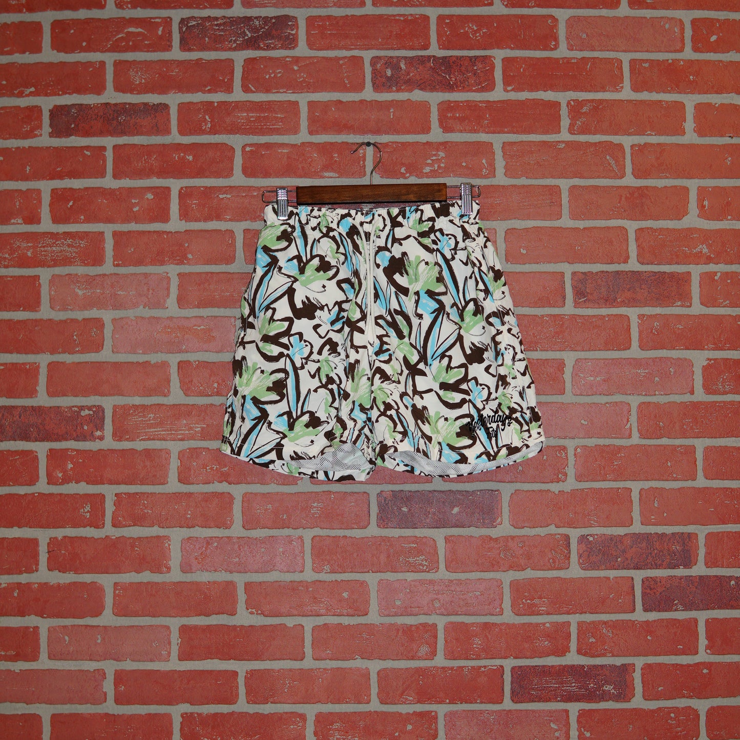 Yesterday's Fits Green/Blue Pattern Shorts