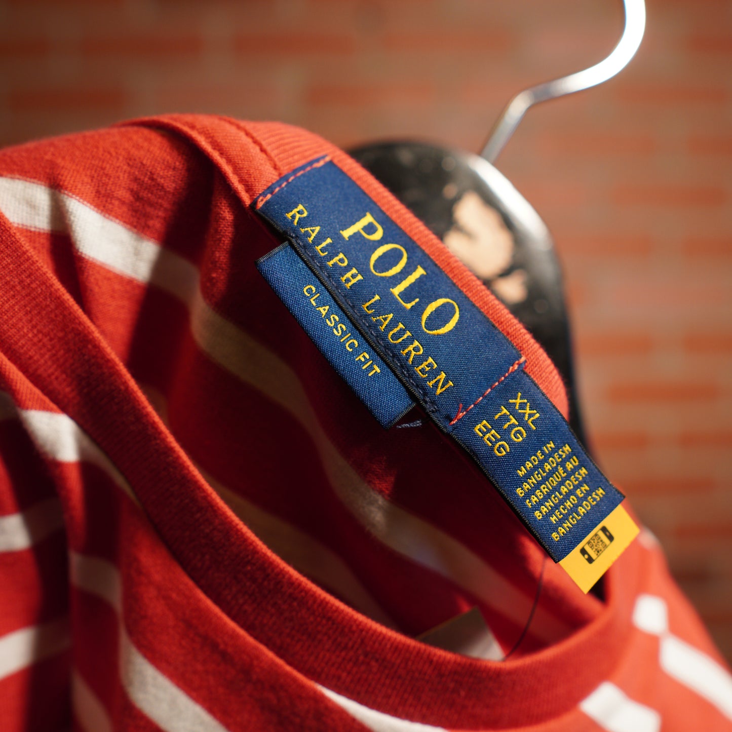 VTG Polo By Ralph Lauren Red/White Stripe Tee
