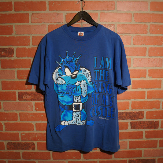 VTG 1997 Looney tunes I Am The King Taz Tee