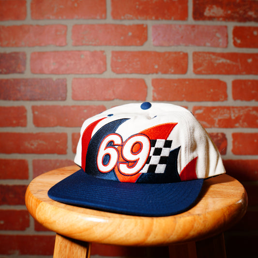 Sample Neff 69 Blue/Red Racing Snapback Hat