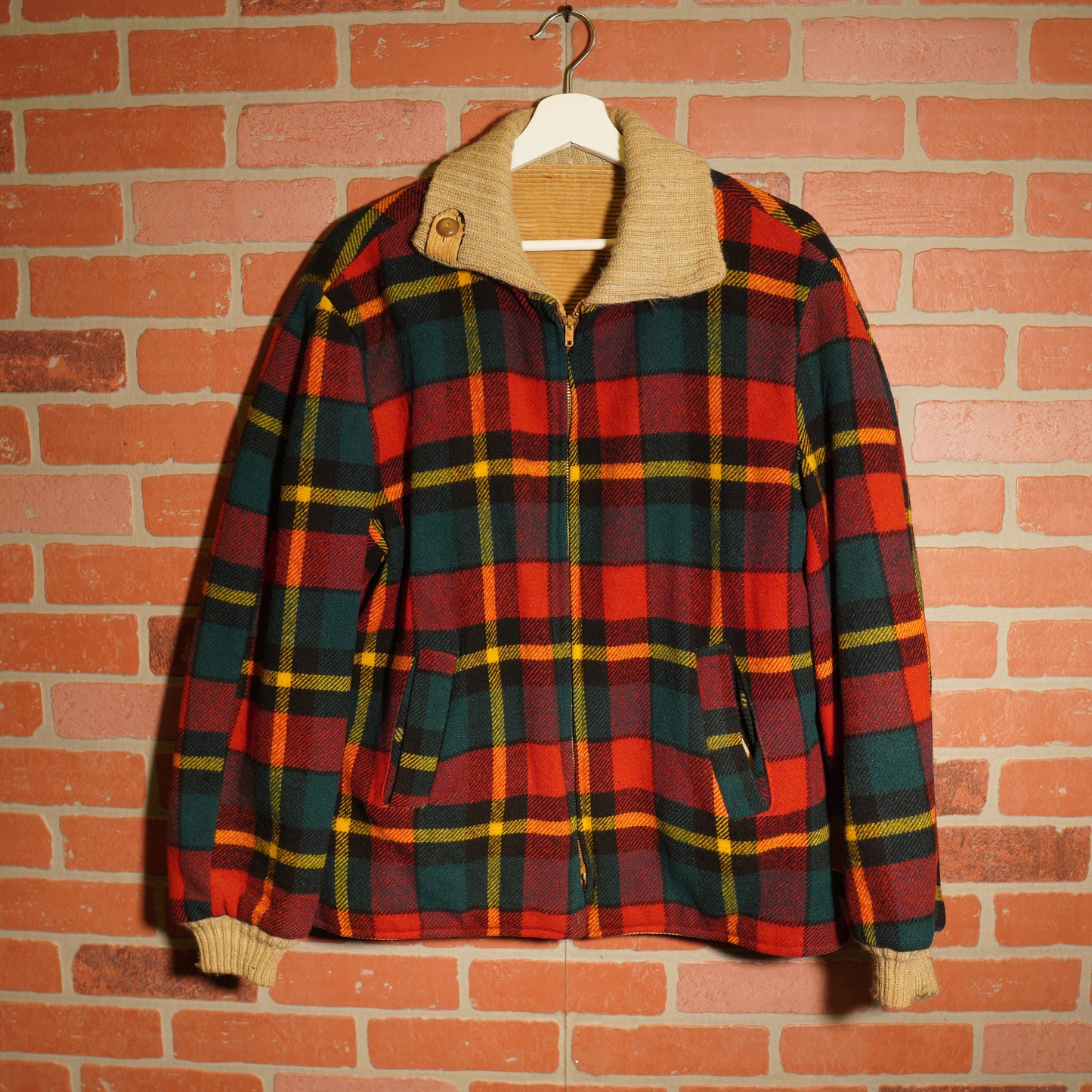 VTG Plaid Reversible Zip-Up Corduroy Jacket